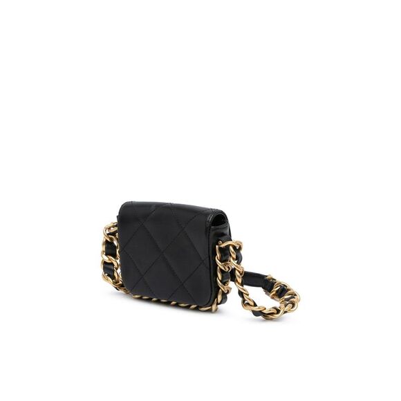 Pre Loved Chanel Mini Quilted Calfskin Framing Chain Flap Women Black Crossbody - Picture 2 of 8